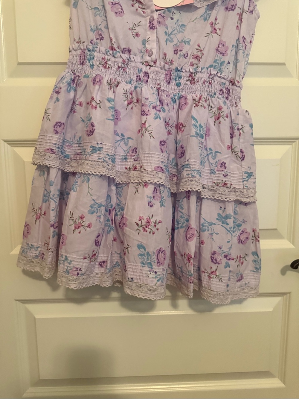 LoveShackFancy x Target Lilac Floral Ruffle Dress - Picture 5 of 7